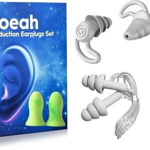 3 in 1 Ear Plugs for Noise Reduction, Ear Plugs for Sleeping Noise Cancelling